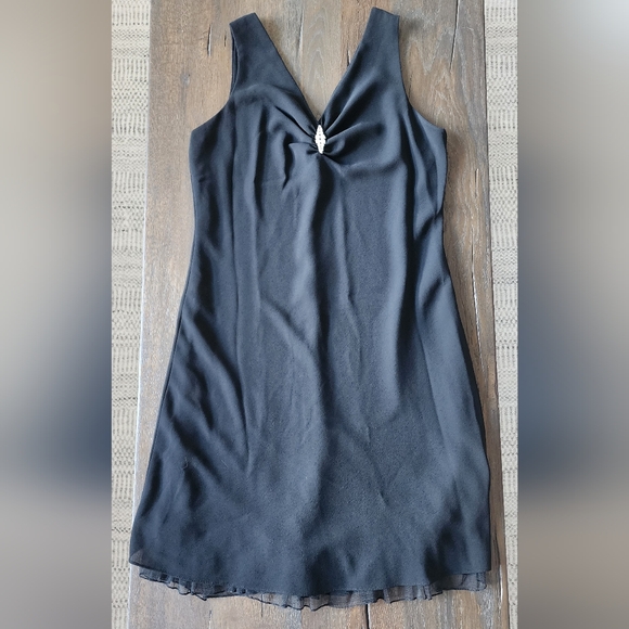 Sally USA Black Midi Cocktail Dress XL 1X - Picture 1 of 5